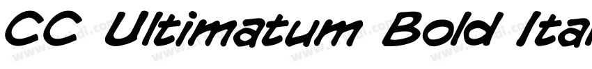 CC Ultimatum Bold Italic字体转换